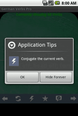 Screenshot of the application German Verbs Pro - #3