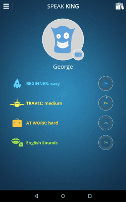 Screenshot of the application Speak King - #7