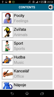Screenshot of the application Czech 50 languages - #7