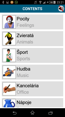Screenshot of the application Slovak 50 languages - #5