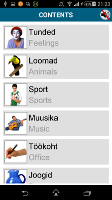 Screenshot of the application Estonian 50 languages - #7