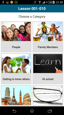 Screenshot of the application Romanian 50 languages - #2