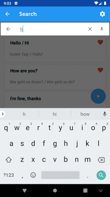 Screenshot of the application Learn German Phrasebook - #7