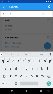 Screenshot of the application Learn Vietnamese Phrasebook - #6