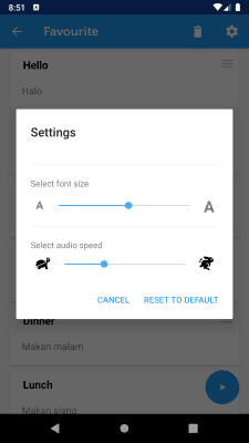 Screenshot of the application Learn Bahasa Indonesian - #5