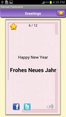 Screenshot of the application German Vocabulary - #2