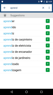 Screenshot of the application Portuguese English Dictionary - #4