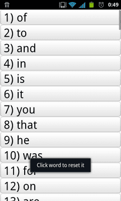 Screenshot of the application Memorize English Words - #2