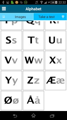 Screenshot of the application Norwegian 50 languages - #4