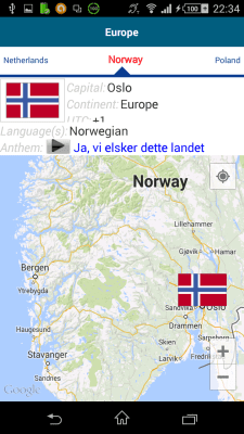 Screenshot of the application Norwegian 50 languages - #8