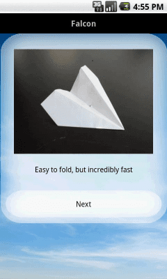 Screenshot of the application Paper airplane - #2