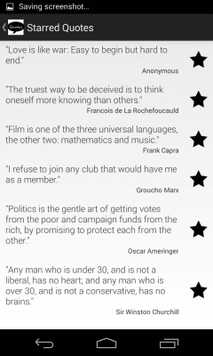 Screenshot of the application Quotes - #4