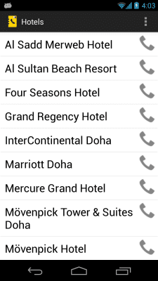 Screenshot of the application Qatar Phone Directory - #4