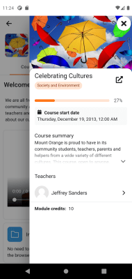 Screenshot of the application Moodle - #3