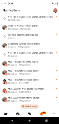 Screenshot of the application Moodle - #6
