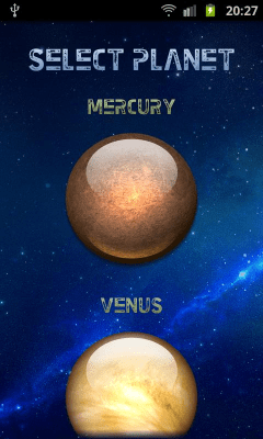 Screenshot of the application Solar System Calculator - #2