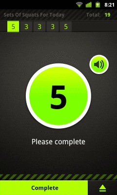 Screenshot of the application Squats Workout - #2