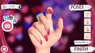 Screenshot of the application Cute Nail Art Designs Game 3D - #2