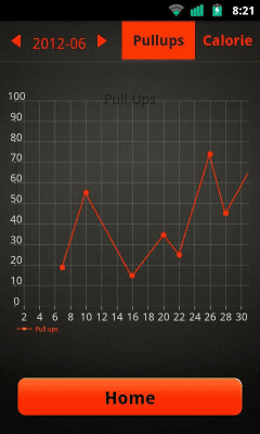 Screenshot of the application Pull Ups pro - #7