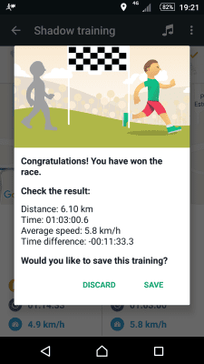 Screenshot of the application WalkMate - #2