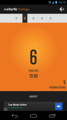 Screenshot of the application Runtastic Push-Ups Push-ups - #2