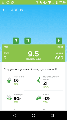 Screenshot of the application UP by Jawbone - #6