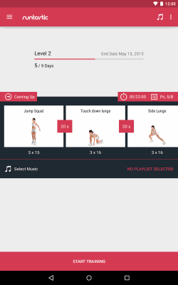 Screenshot of the application Runtastic Leg Trainer Legs - #14