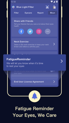 Screenshot of the application Blue Light Filter - night mode - #4