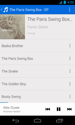 Screenshot of the application Runtastic Music - #2
