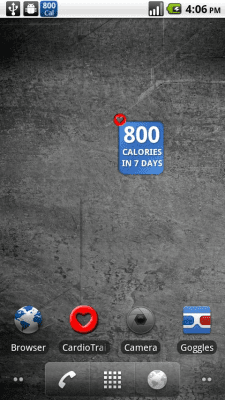 Screenshot of the application CardioTrainer Widget - #2