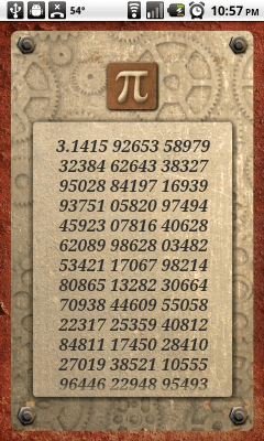 Screenshot of the application Pi (3.14159...) - #4