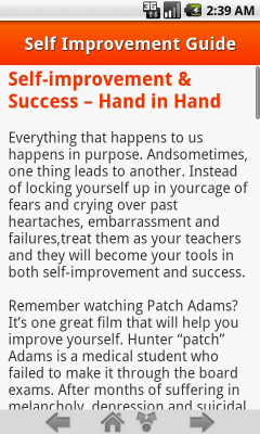 Screenshot of the application Self Improvement Guide - #2