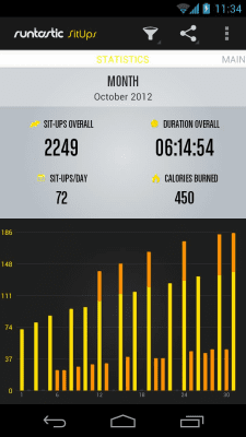 Screenshot of the application Runtastic Sit-Ups Press - #2