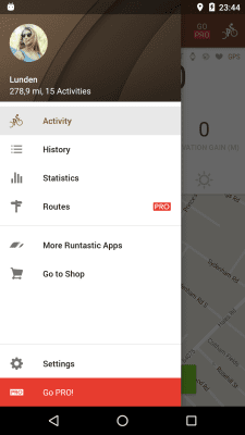 Screenshot of the application Runtastic Mountain Bike - #3