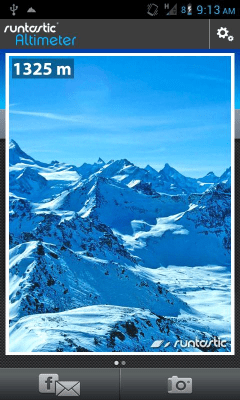 Screenshot of the application Runtastic Altimeter - #2