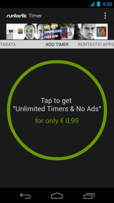 Screenshot of the application Runtastic Timer - #3