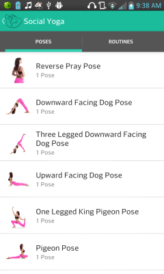 Screenshot of the application Social Yoga - #2