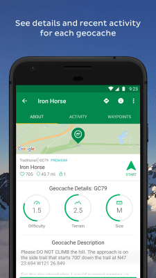 Screenshot of the application Geocaching - #3