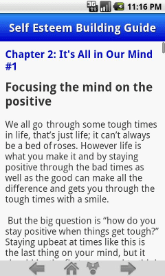 Screenshot of the application Self Esteem Building Guide - #2