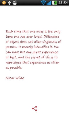 Screenshot of the application Aphorisms about love - #3