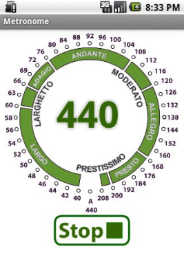 Screenshot of the application Workpail Metronome - #2
