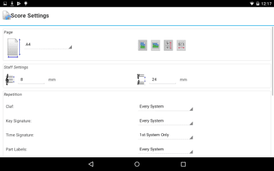 Screenshot of the application Crescendo Music Notation Free - #3