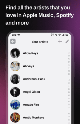 Screenshot of the application Songkick Concerts - #2