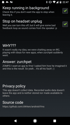 Screenshot of the application FMS - Audio delay - #2