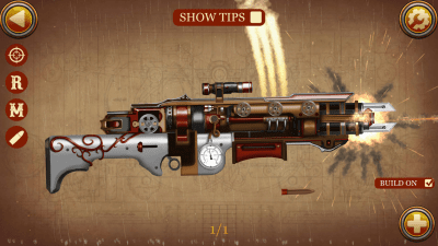 Screenshot of the application Steampunk weapon simulator - #2