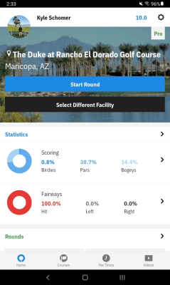 Screenshot of the application Golfshot: Golf GPS - #9