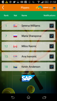 Screenshot of the application Miami Open - #2