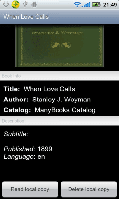 Screenshot of the application Open Book Reader - #5