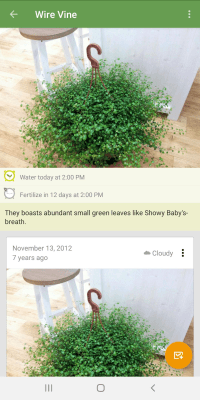 Screenshot of the application Garden Manager : Plant Alarm - #2
