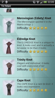 Screenshot of the application Tie Platinum Tie - #4